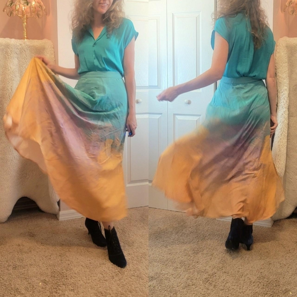 *NWT Gorgeous BL-NK London Anthropologie tie-diy Ravina Maxi Skirt*